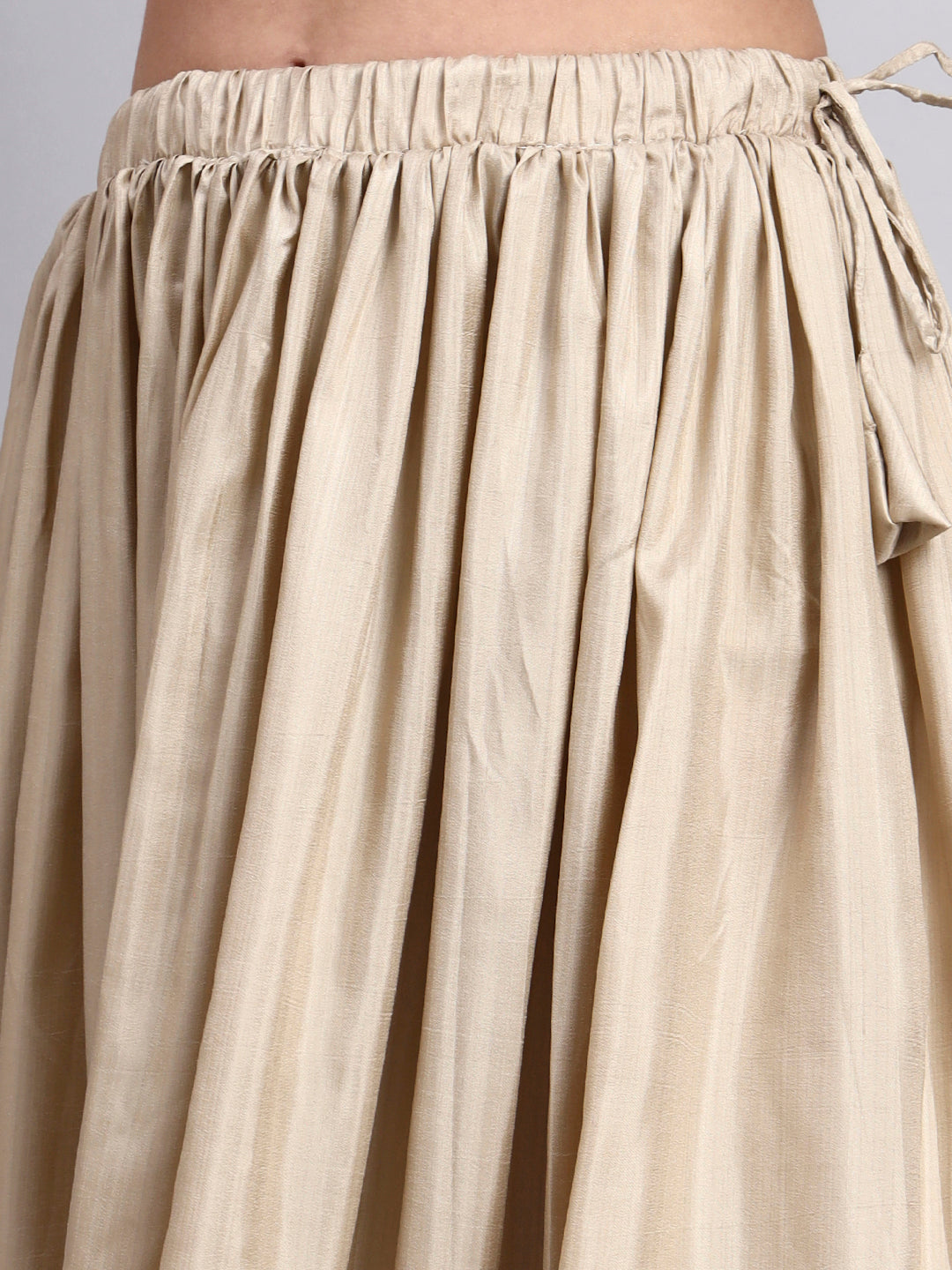 Beige Flared Skirt