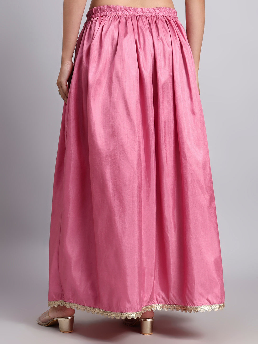 Pink Flared Skirt