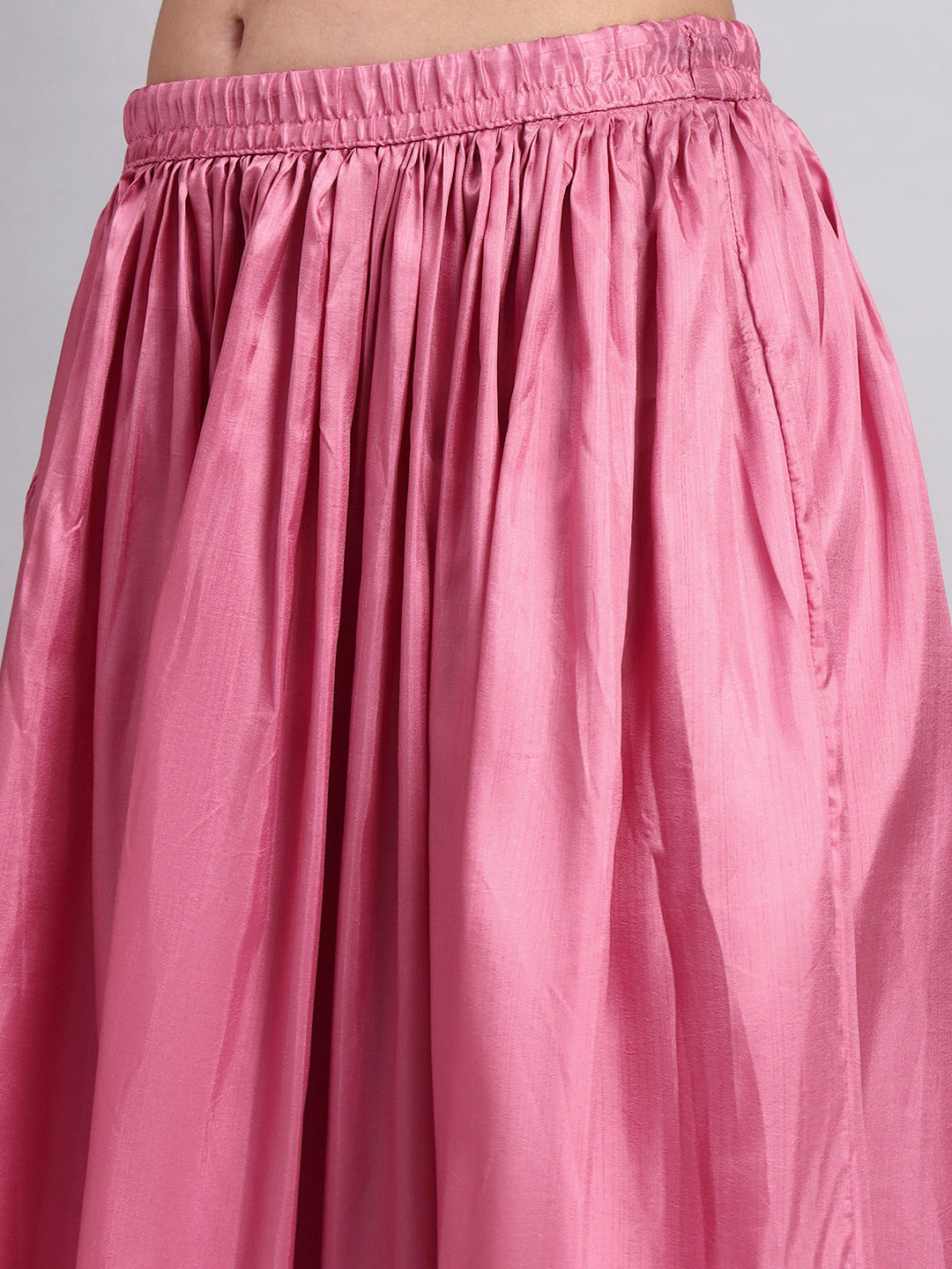 Pink Flared Skirt