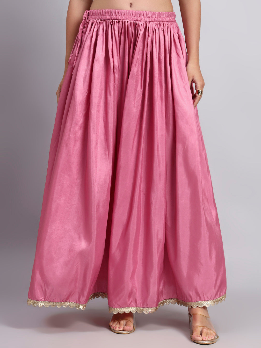 Pink Flared Skirt