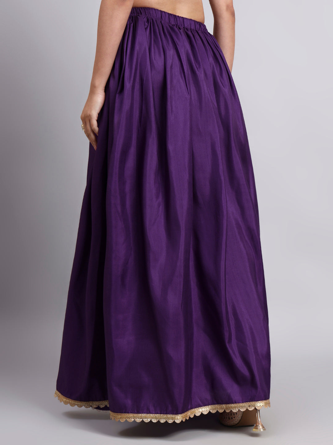 Purple Flowy Maxi Skirt