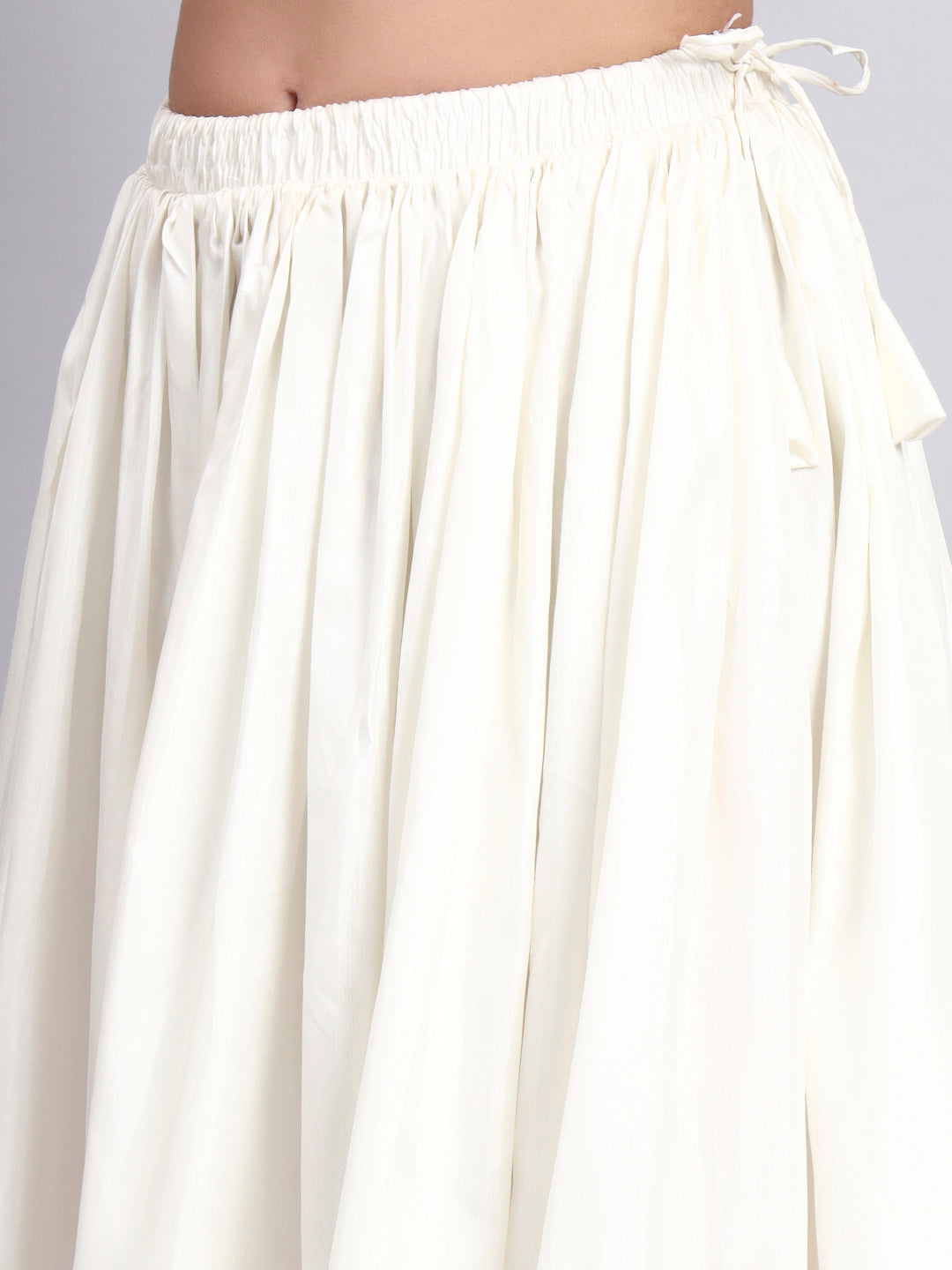 White Flowy Maxi Skirt
