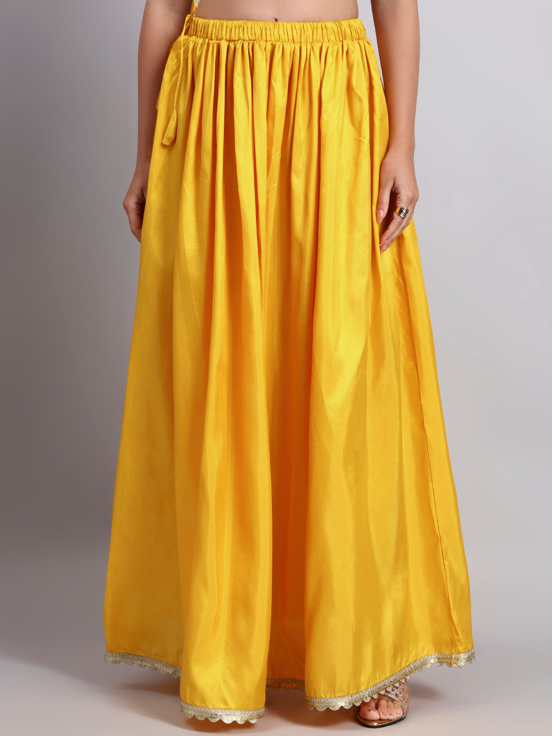 Yellow Flowy Maxi Skirt