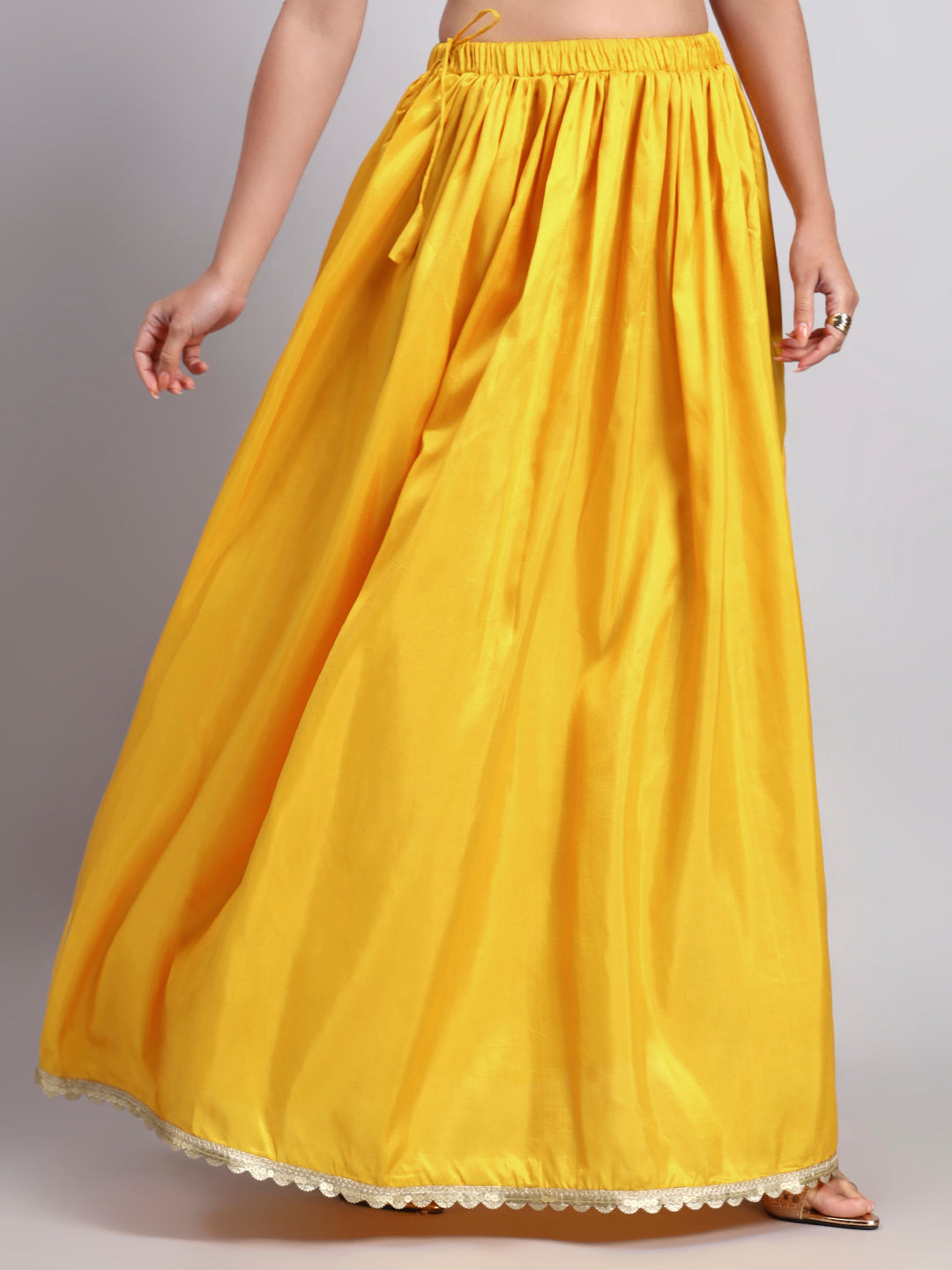 Yellow Flowy Maxi Skirt