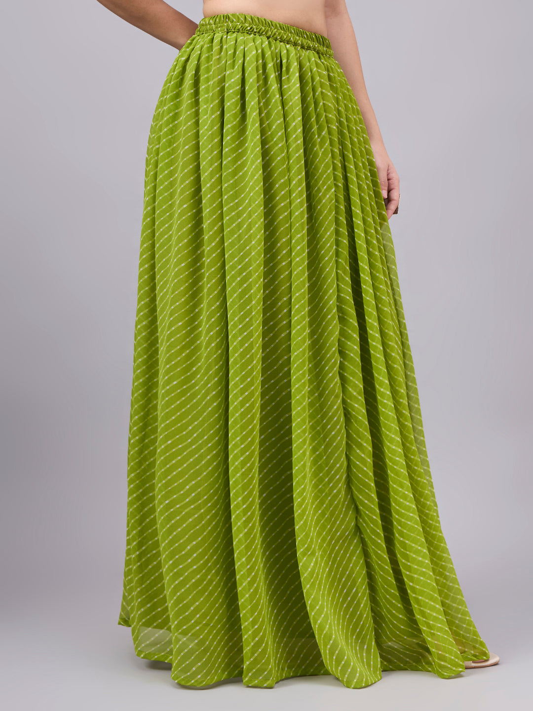 Parrot Leheriya Poly Georgette Maxi Skirt