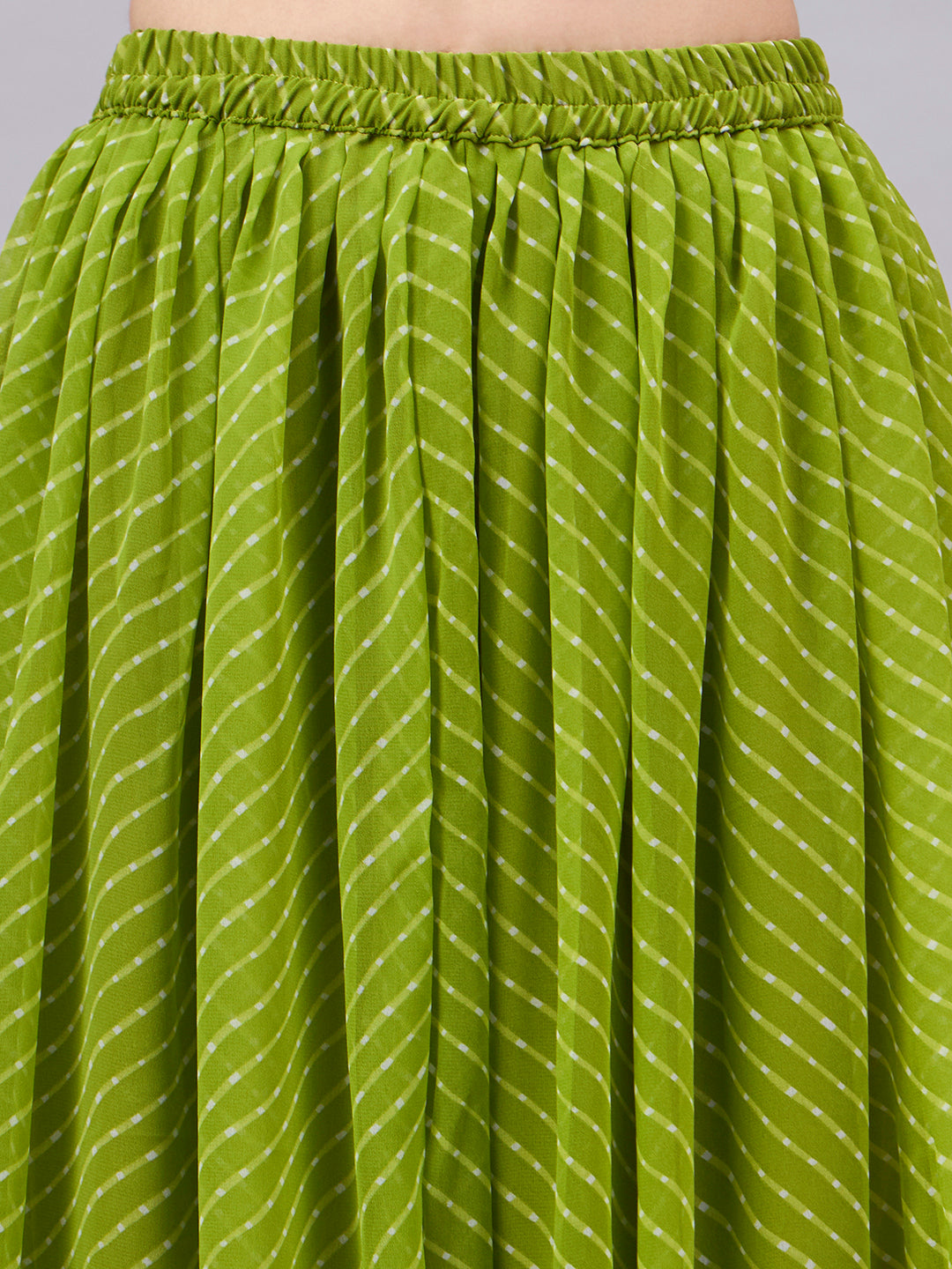 Parrot Leheriya Poly Georgette Maxi Skirt
